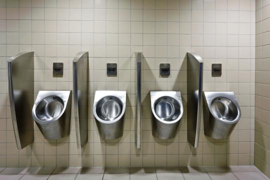 Urinal-Schamwand