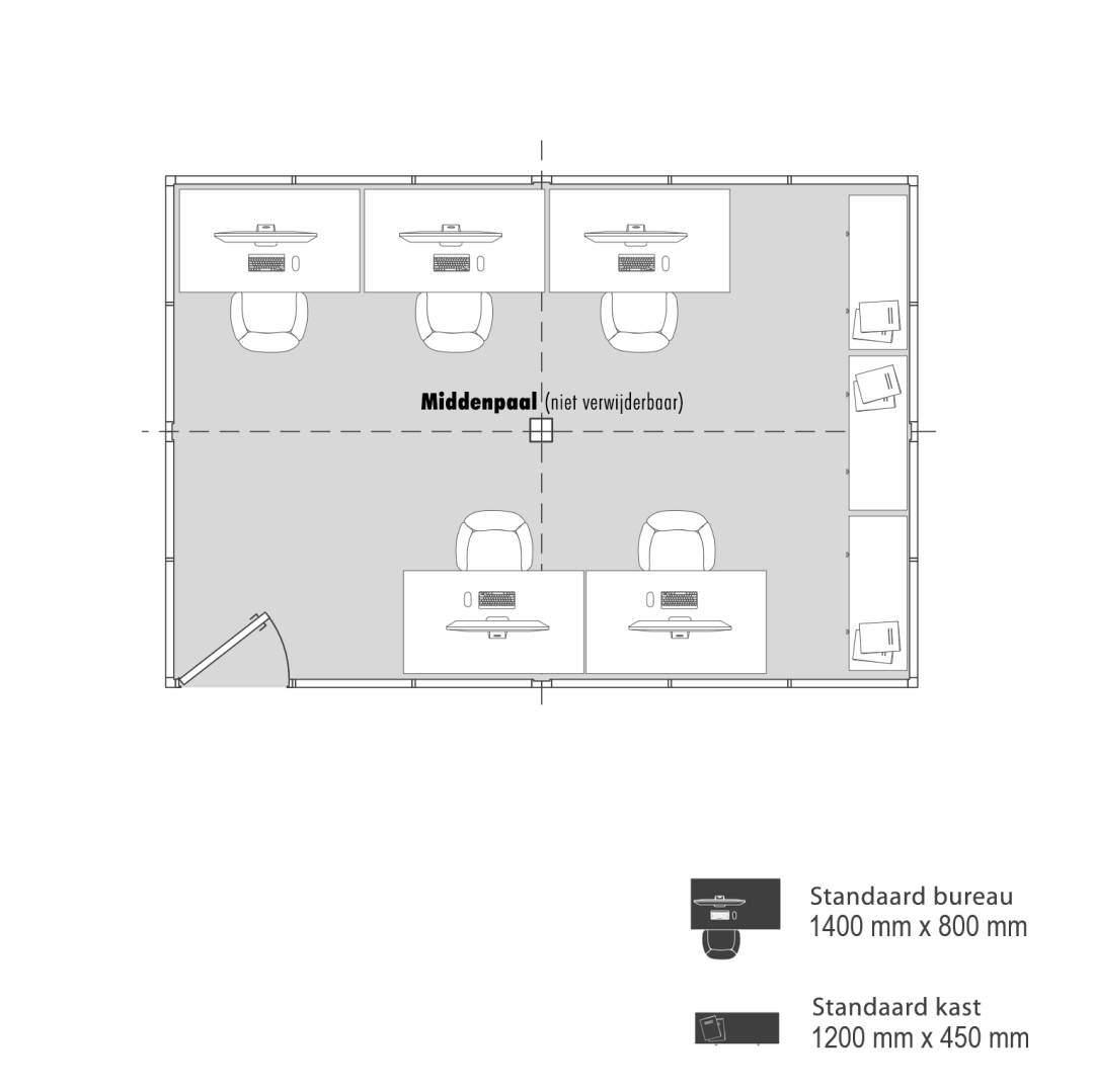 Kantoorunit 4x6m