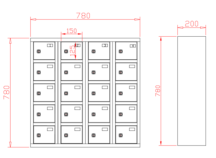 DLM 7220 - gsm-locker drawing