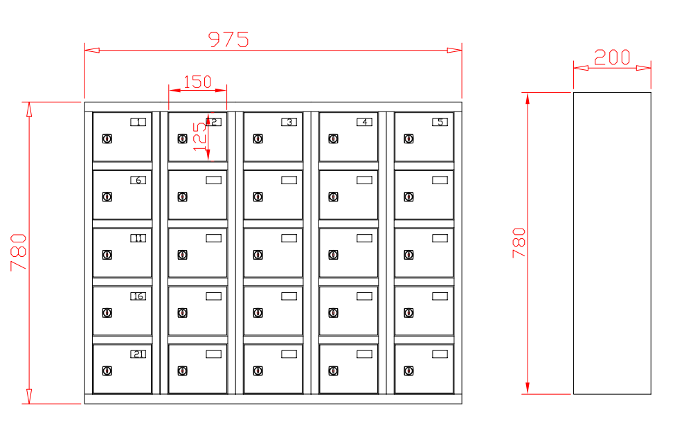 DLM 7225 - gsm-locker drawing