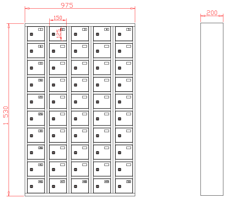 DLM 7250 - gsm-locker drawing