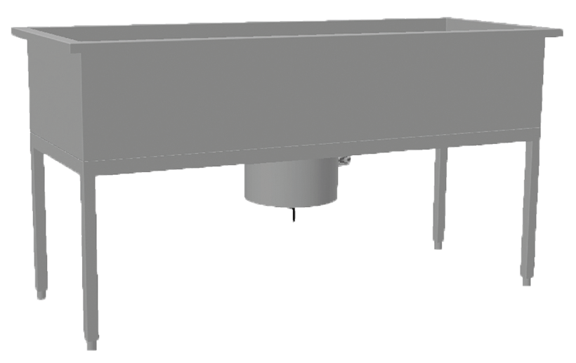 Werkraumbecken aus Edelstahl mit Schlammfang und Geruchverschluss - Heavy - E1 - SFGV