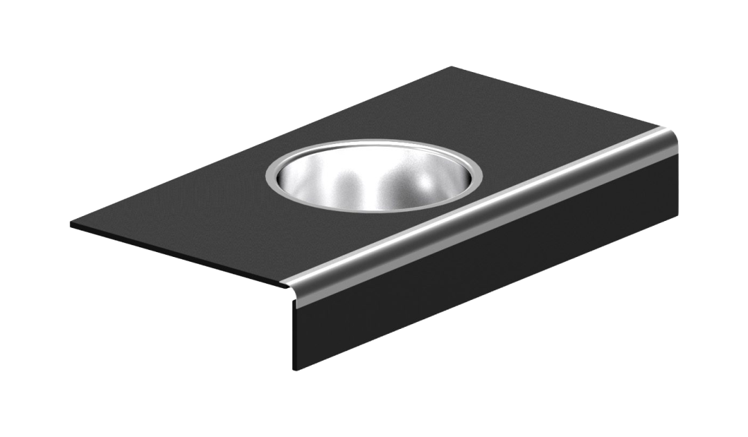 Wastafelblad Steel Edge