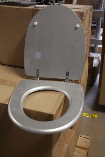 Grijze toiletbril